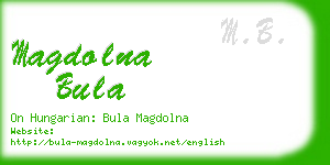 magdolna bula business card